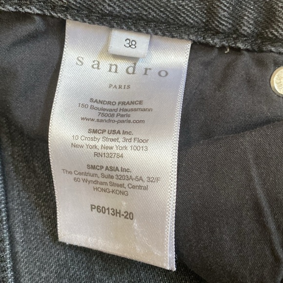 Sandro Paris Monochrome Patchwork Jeans - Picture 8 of 14